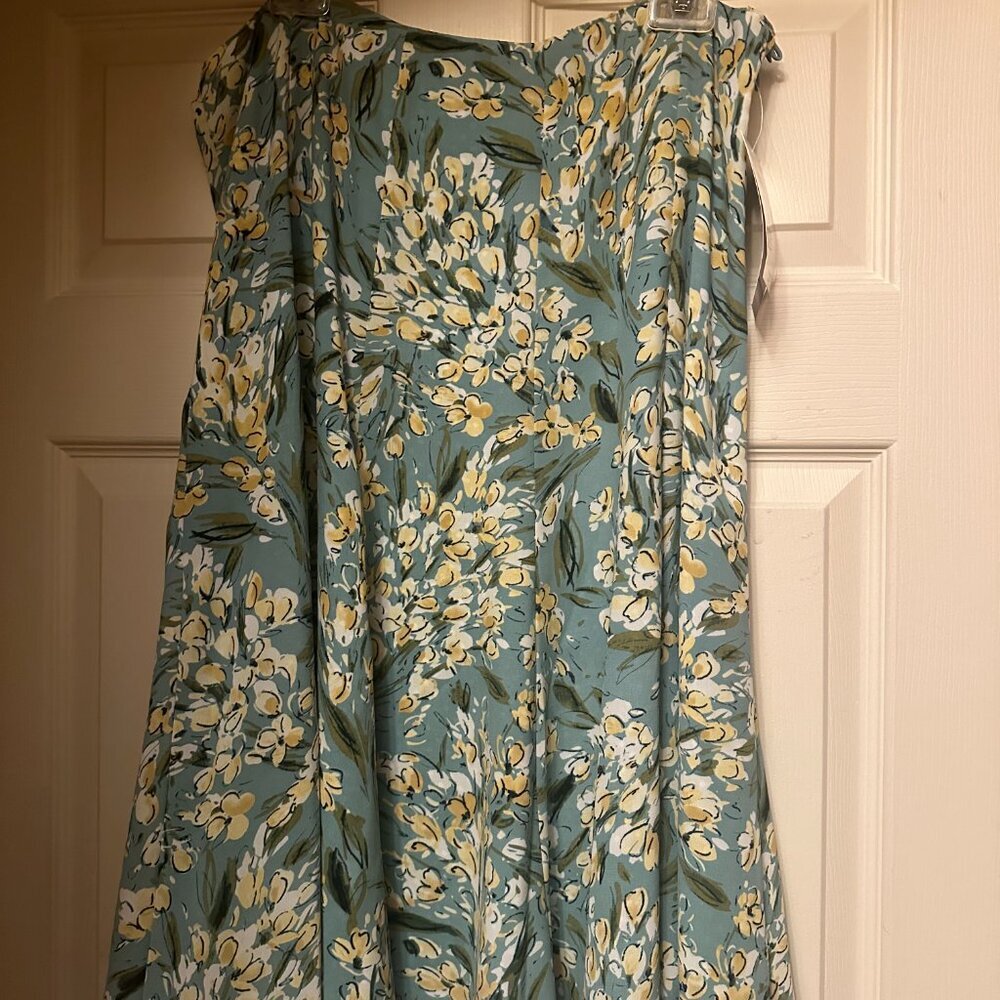 Floral A-Line Midi Skirt | Size 16, Lightweight, Summer Boho Style